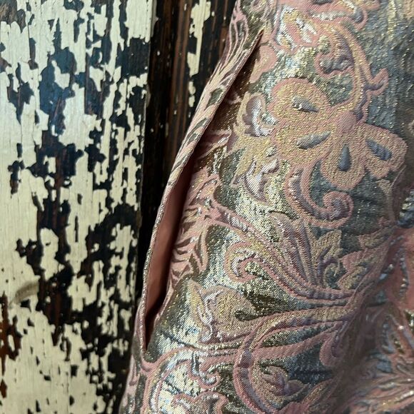 NWT women’s pink metallic woven mini dress w pockets. Size small. Party. Event. - Picture 5 of 10